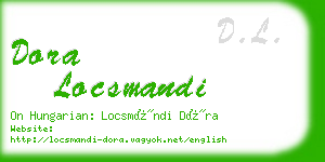 dora locsmandi business card